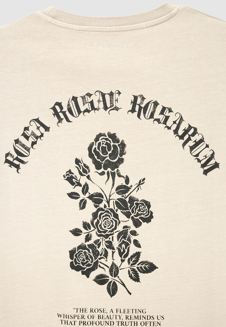 Men's Pink Gothic Rose Print Streetwear Shirt