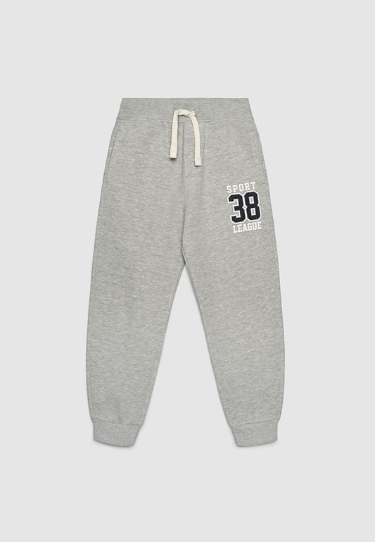 Long tracksuit trousers with lettering print for Boys