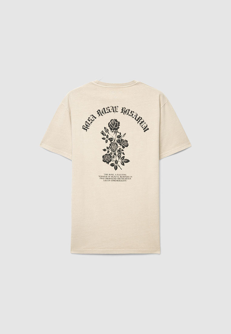 Men's Pink Gothic Rose Print Streetwear Shirt