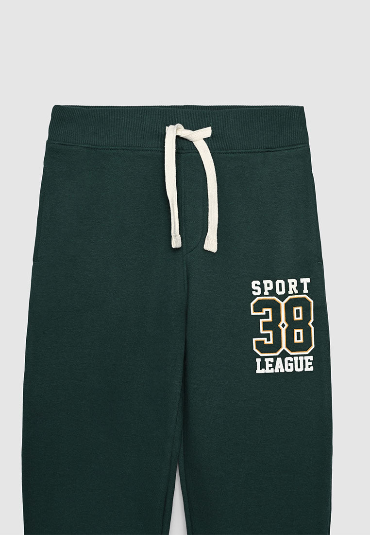 Long tracksuit trousers with lettering print for Boys