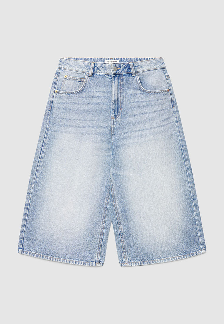 Women's Knee-Length Wide Five Pocket Shorts