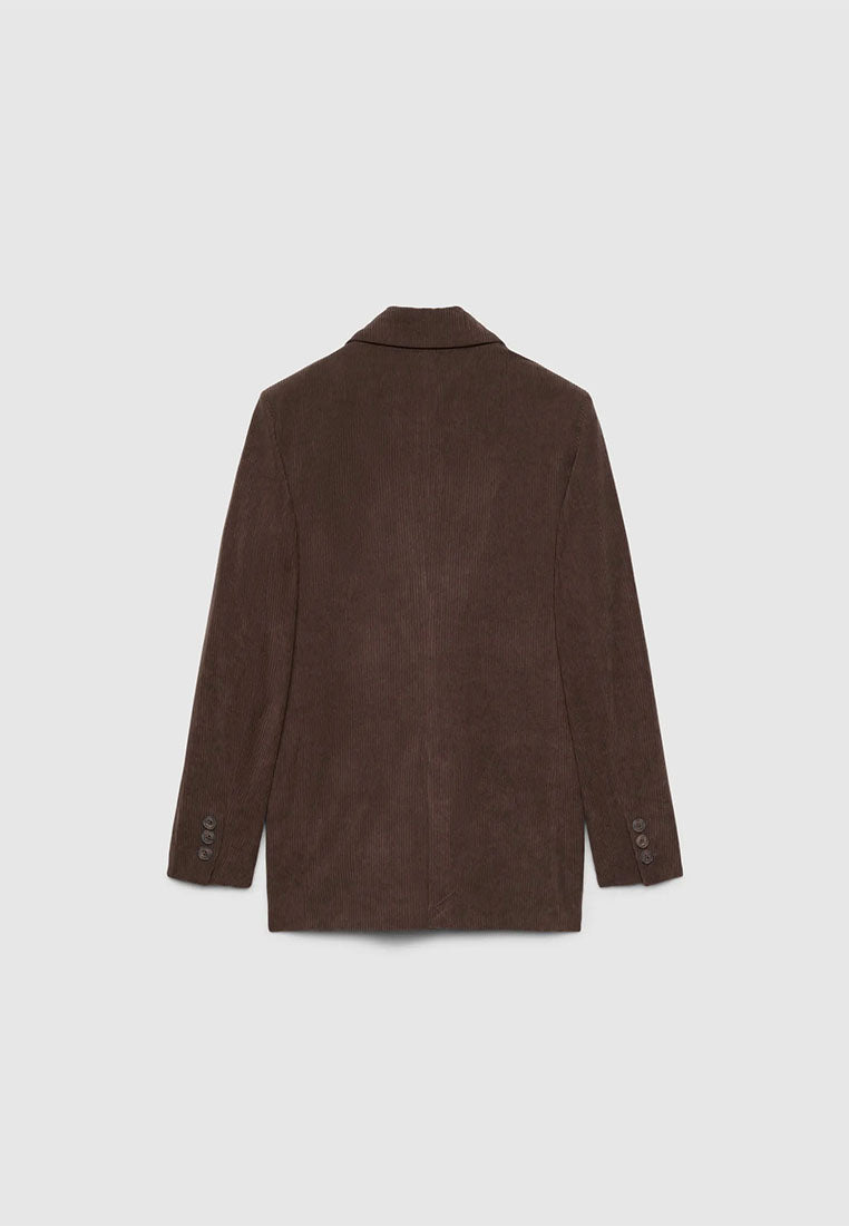 Women's Double-breasted ribbed jacket