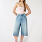 Women's Knee-Length Wide Five Pocket Shorts