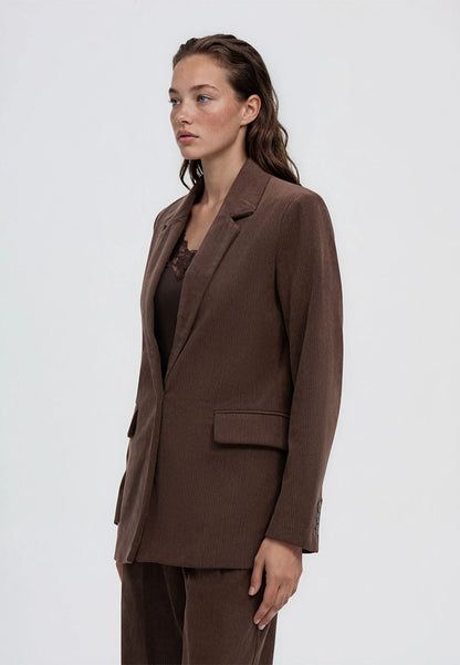 Women's Double-breasted ribbed jacket