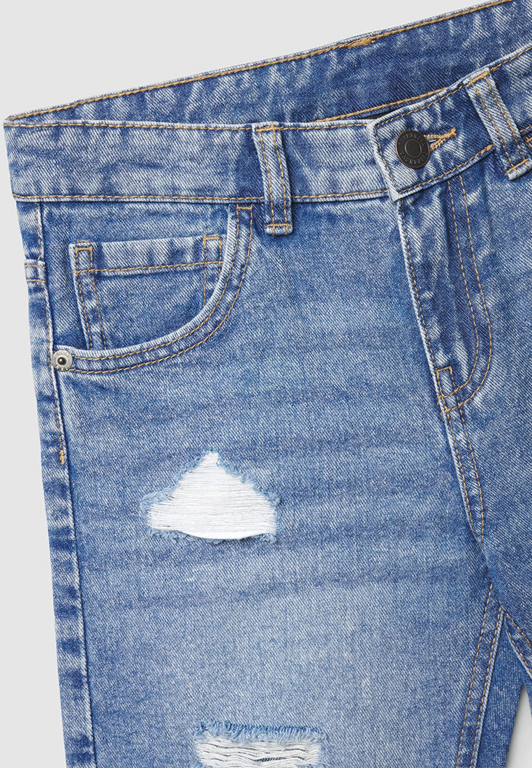 Ripped Details Denim Shorts for Boys