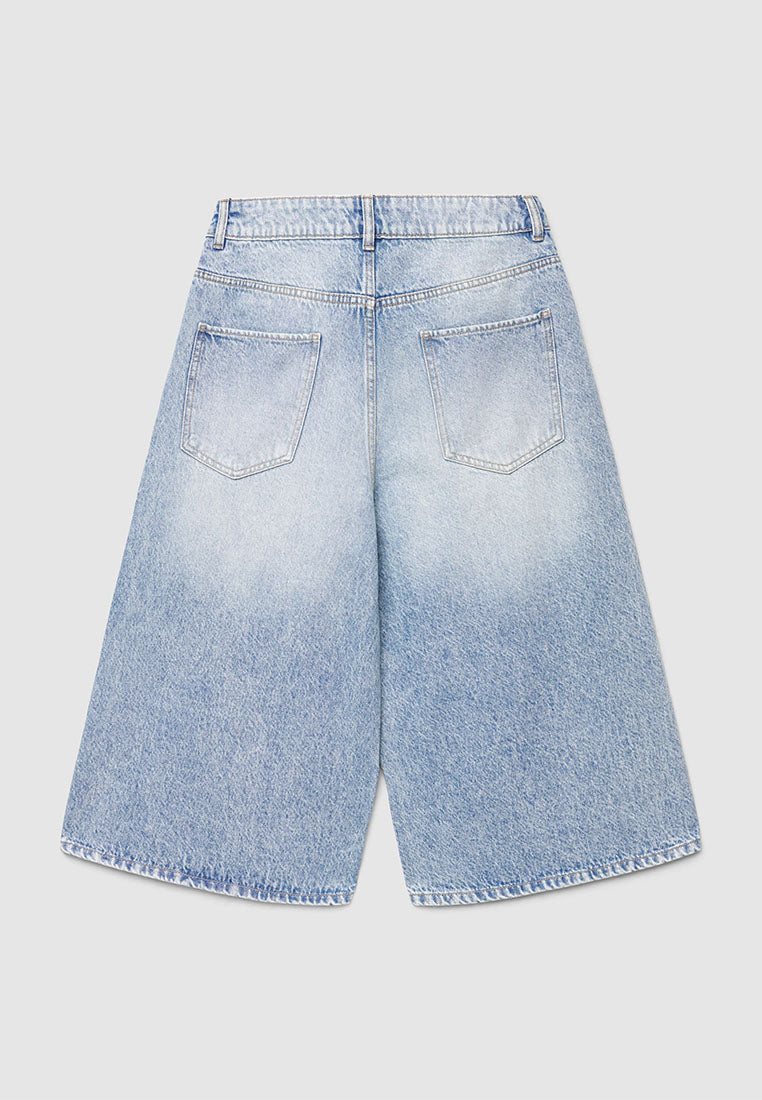 Women's Knee-Length Wide Five Pocket Shorts