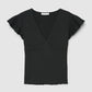 Women's V-Neck Flutter-Sleeve Top