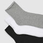 Women's Pack of 3 plain socks with raw edge trim