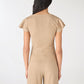 Women's V-Neck Flutter-Sleeve Top