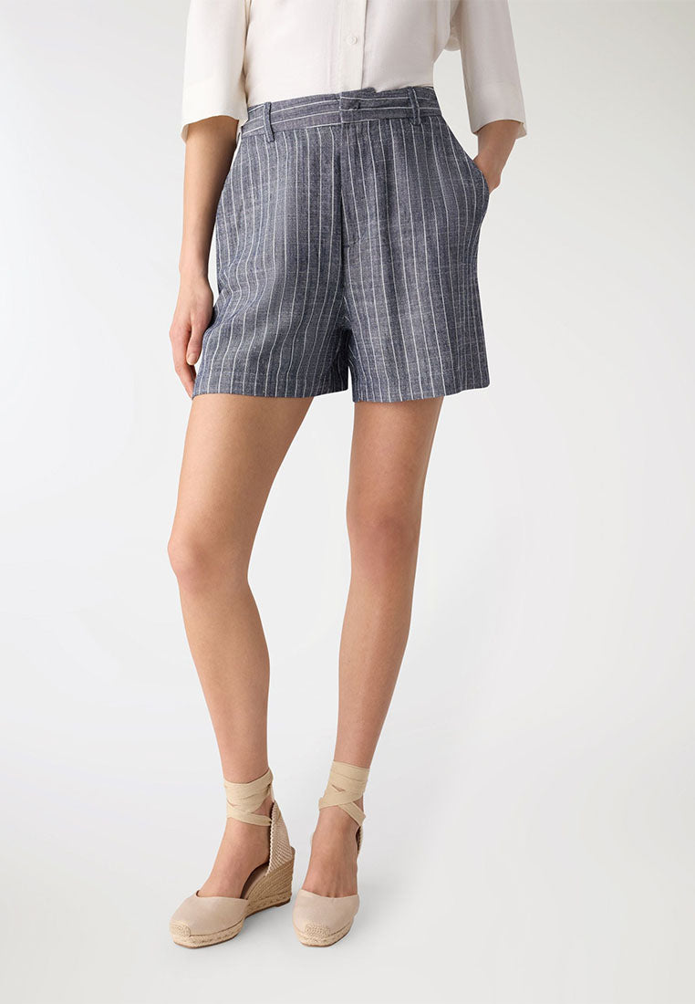 Women's Striped Bermuda Shorts