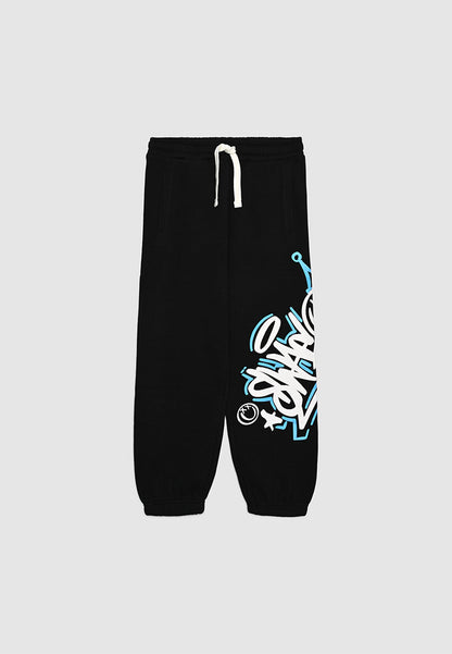 Long tracksuit trousers with graffiti print for Boys