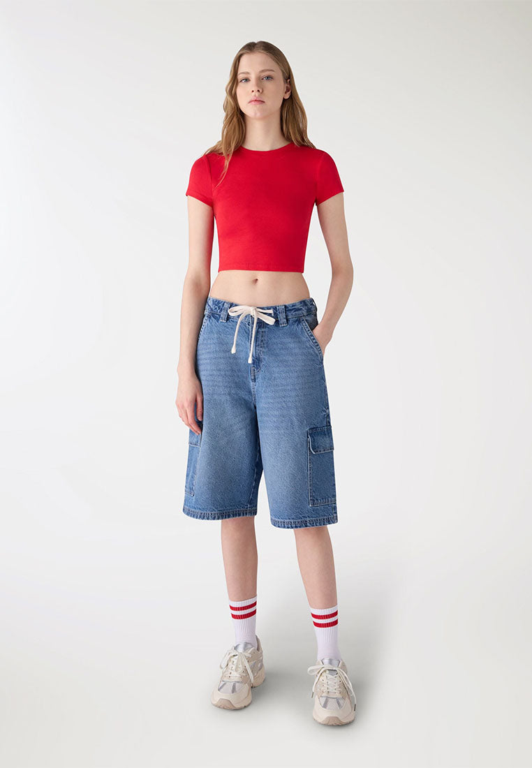Women's Large Pockets Cargo Shorts
