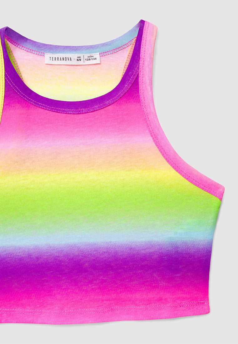Gradient Striped Top for Girls