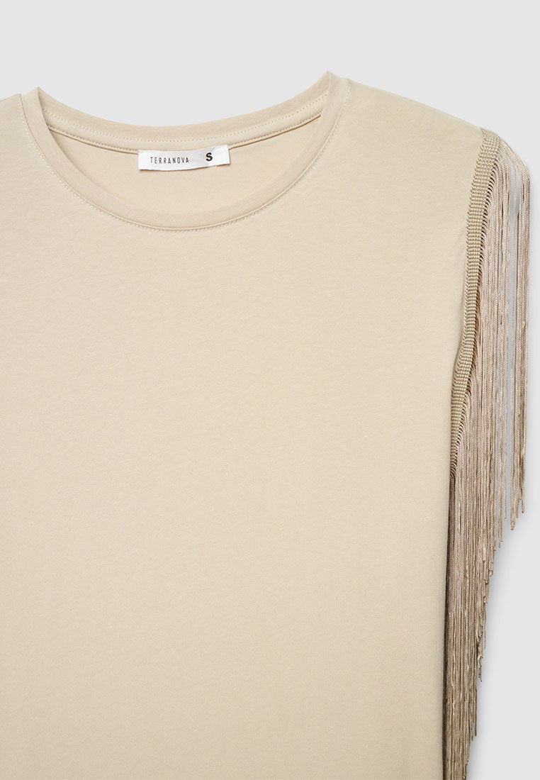 Women's Decorative fringes on the Armholes Shirt