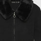 Zip-up cardigan with faux fur collar for Girls