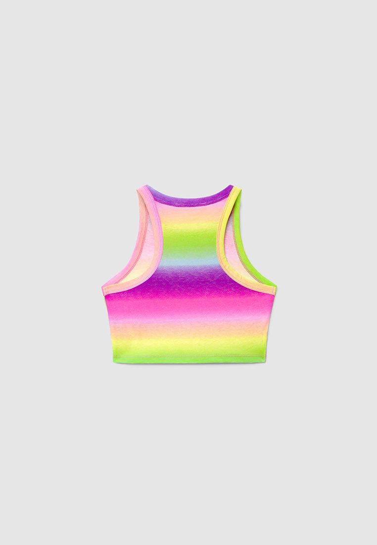 Gradient Striped Top for Girls