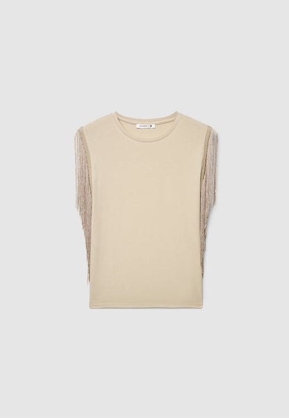 Women's Decorative fringes on the Armholes Shirt