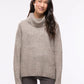 Women's Plain-colour cropped roll-neck jumper
