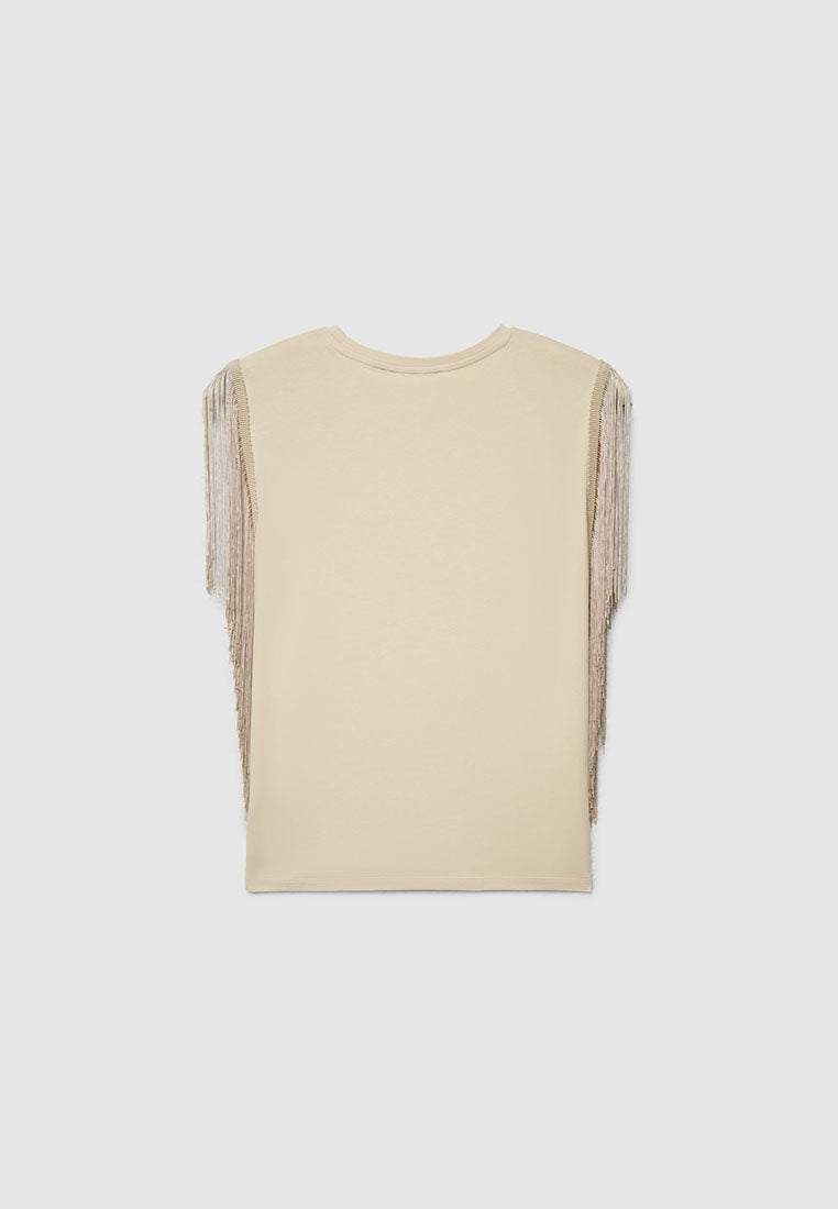 Women's Decorative fringes on the Armholes Shirt