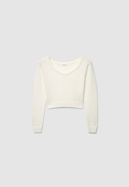 Women's V-neck Cropped Top