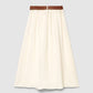 Women's Flared Skirt with Belt