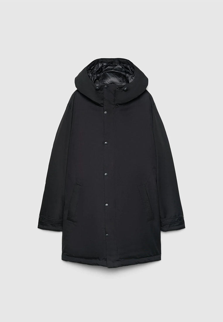 Men's Hooded Smooth-Finish Down Coat