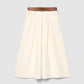 Women's Flared Skirt with Belt