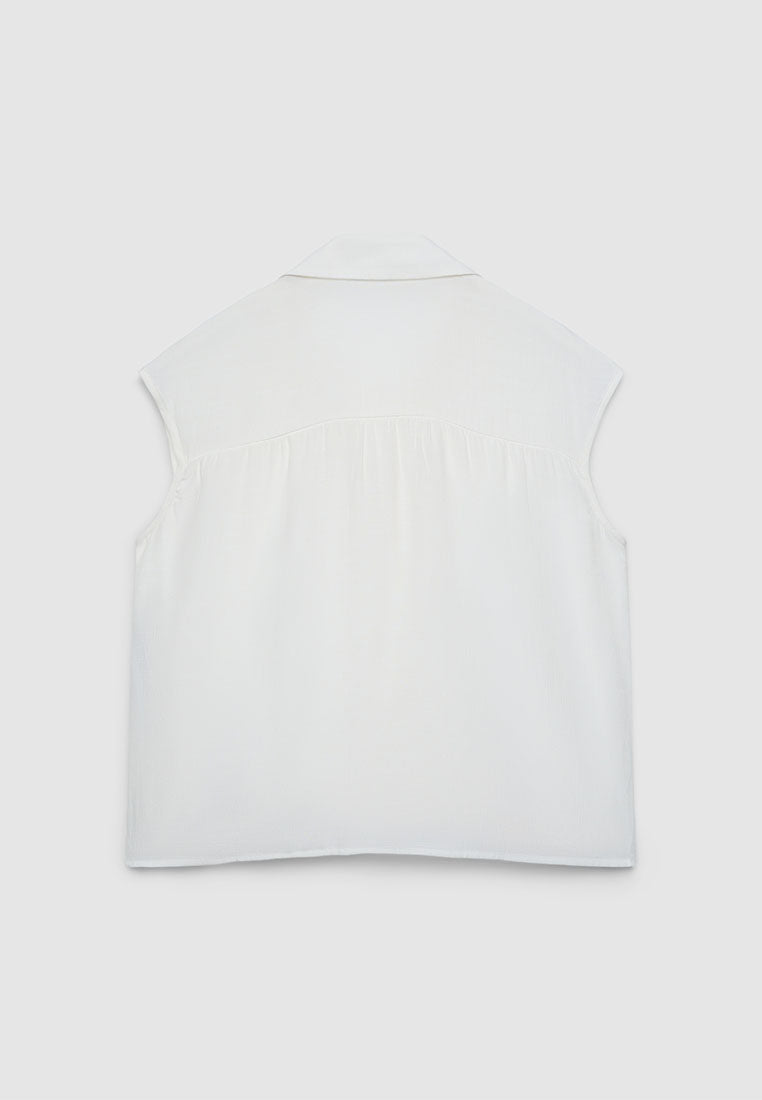 Women's Sleeveless Shirt with Pockets