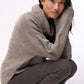 Women's Plain-colour cropped roll-neck jumper
