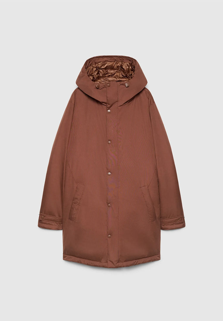 Men's Hooded Smooth-Finish Down Coat