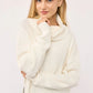 Women's Plain-colour cropped roll-neck jumper