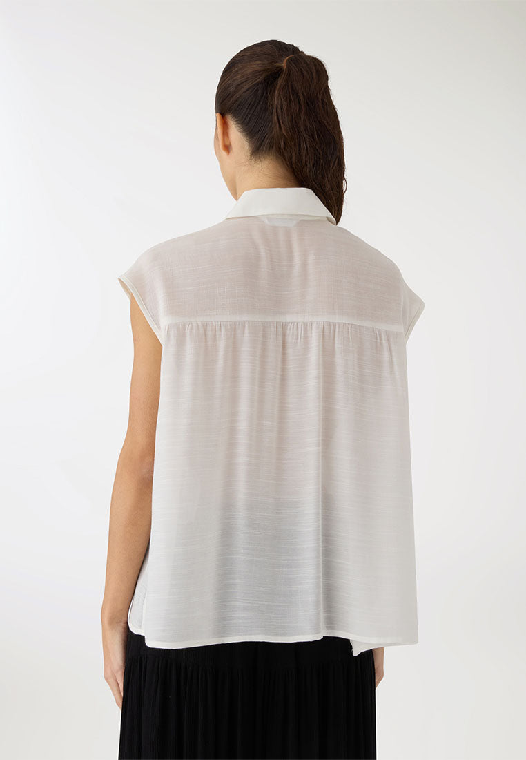 Women's Sleeveless Shirt with Pockets