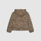 Hooded zip-up sweatshirt with animal print for Girls