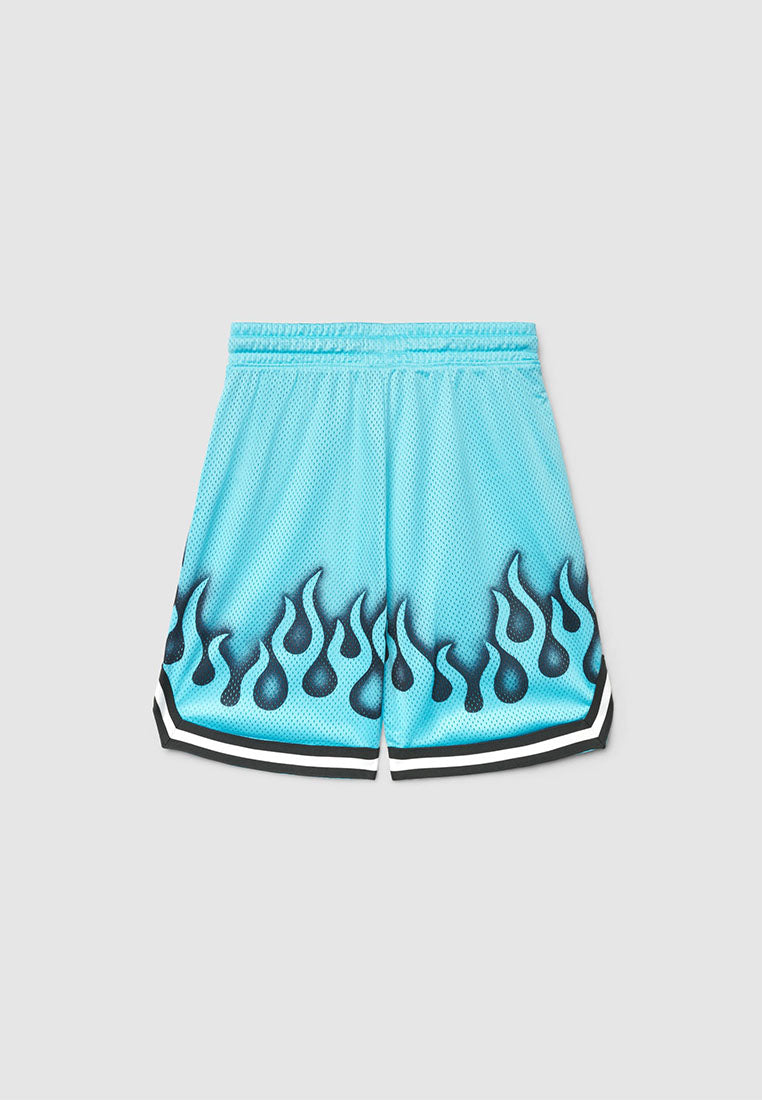 Flame Mesh Shorts for Boys