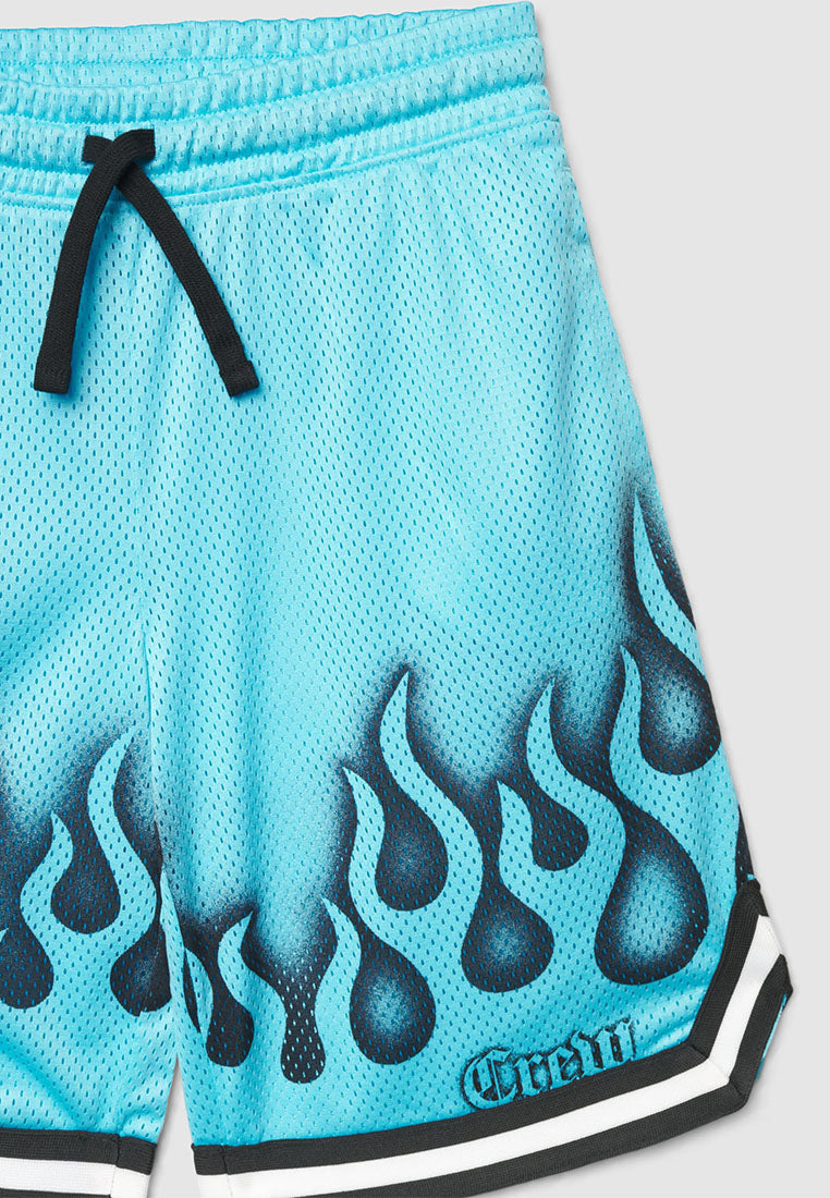 Flame Mesh Shorts for Boys