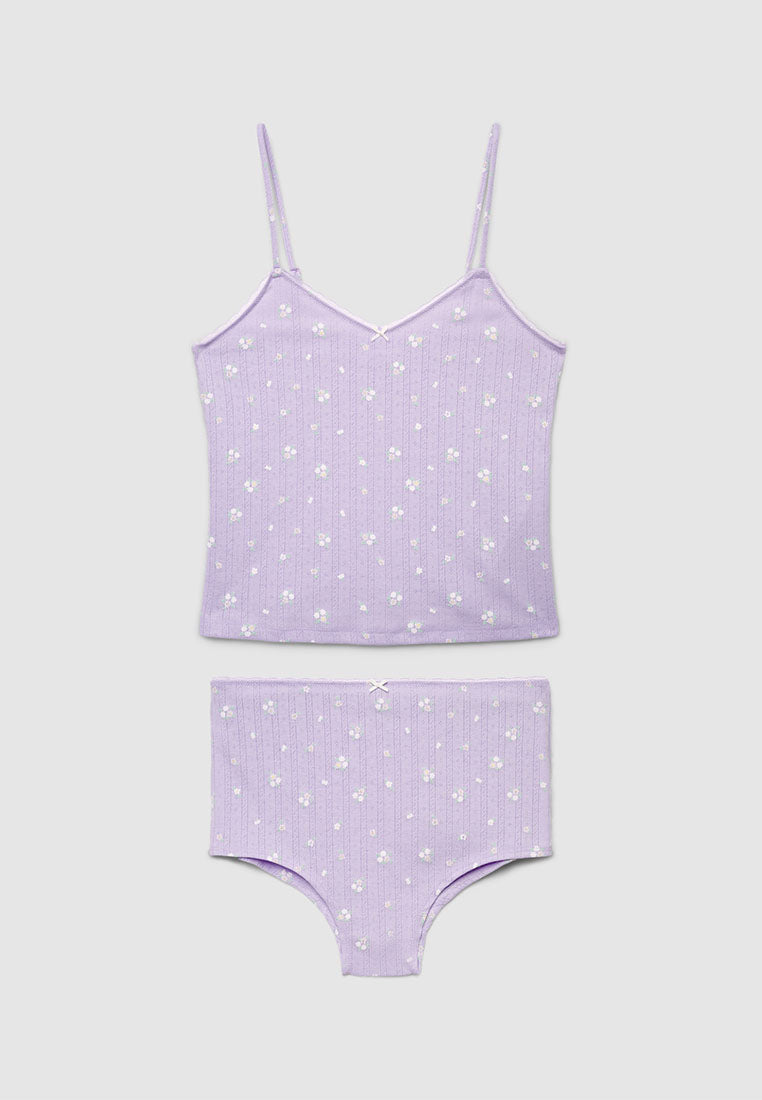 Women's Floral Crop Pajama Set