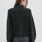 Women's Sweater with turtleneck and cable knit