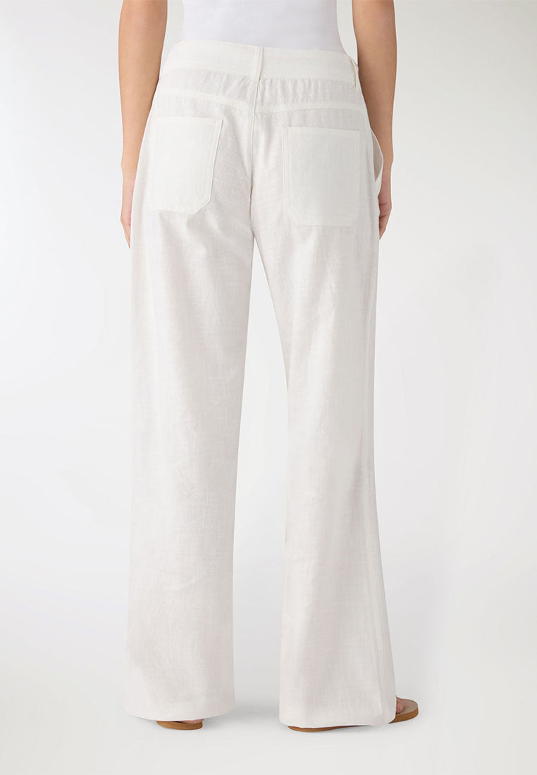 Women's Linen Blend WideLeg Trousers