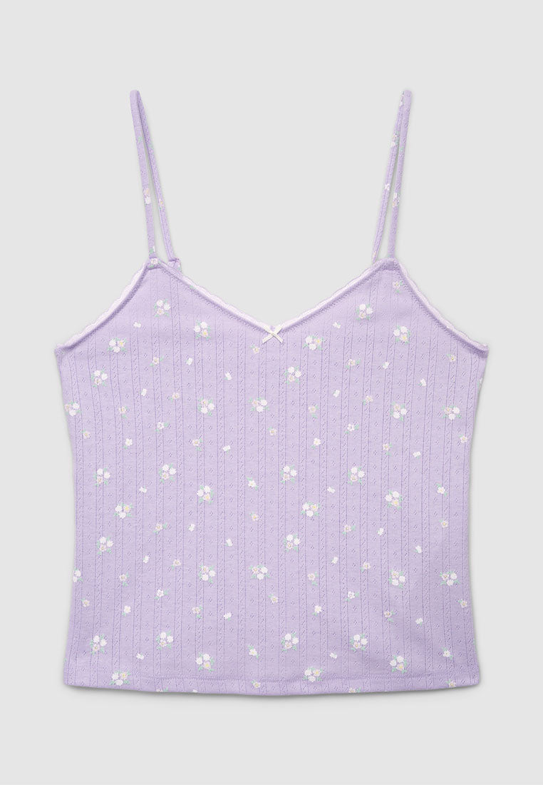 Women's Floral Crop Pajama Set