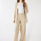 Women's Wide Leg Trouser with Beaded Woven Belt