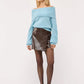 Women's Plain wide-neck top