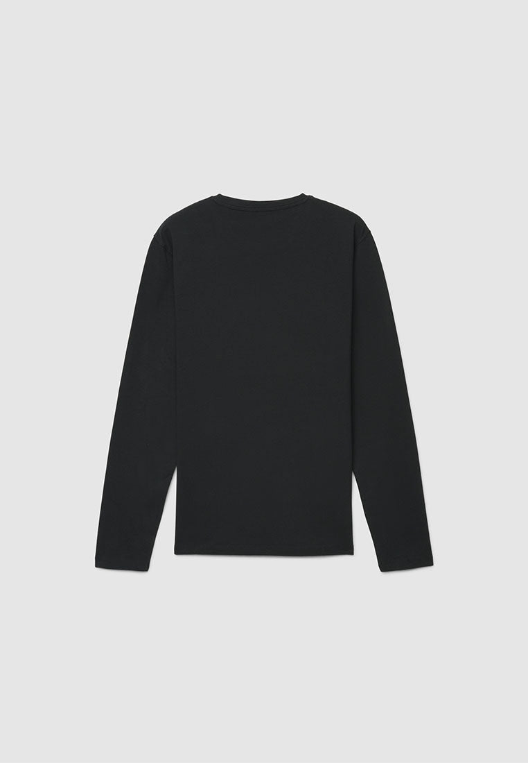 Men's Minimalist Crew Neck Long Sleeve Shirt