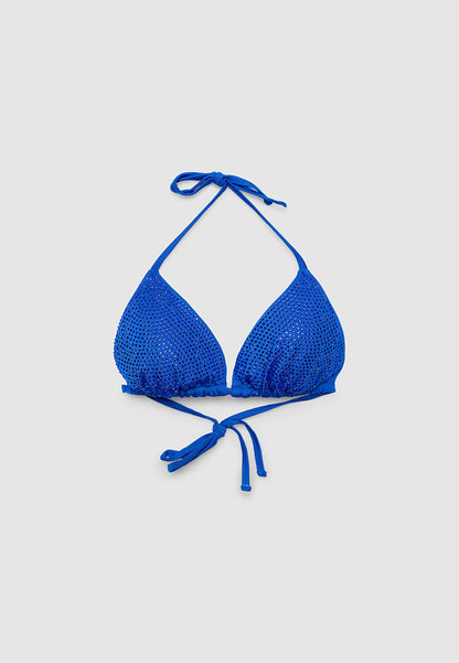 Women's Shimmering Triangle Bikini Top