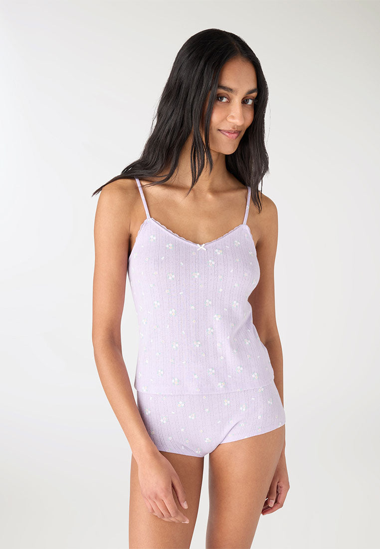 Women's Floral Crop Pajama Set
