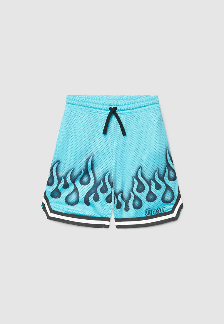 Flame Mesh Shorts for Boys