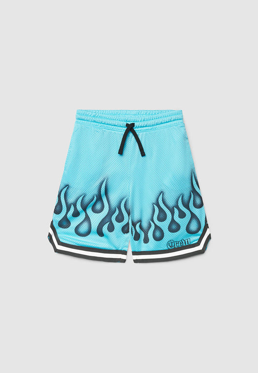 Flame Mesh Shorts for Boys