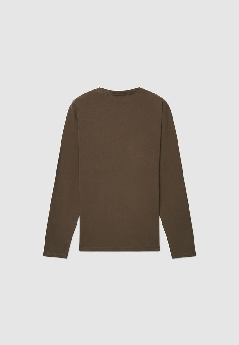 Men's Minimalist Crew Neck Long Sleeve Shirt