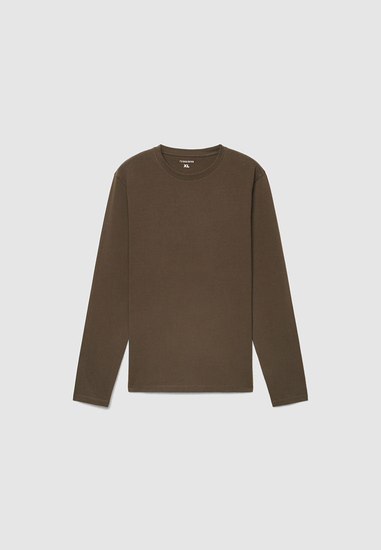 Men's Minimalist Crew Neck Long Sleeve Shirt