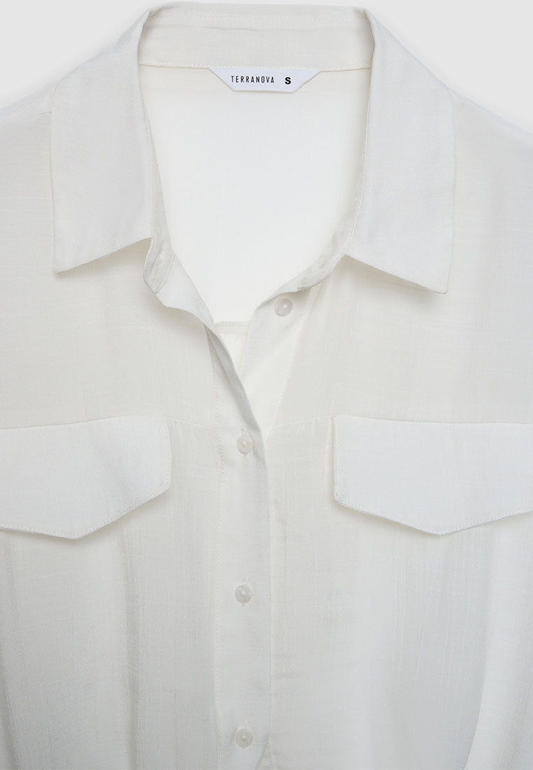 Women's Sleeveless Shirt with Pockets