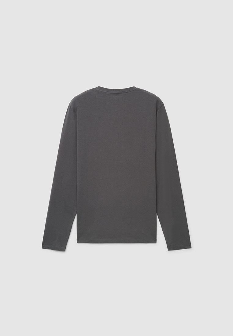 Men's Minimalist Crew Neck Long Sleeve Shirt